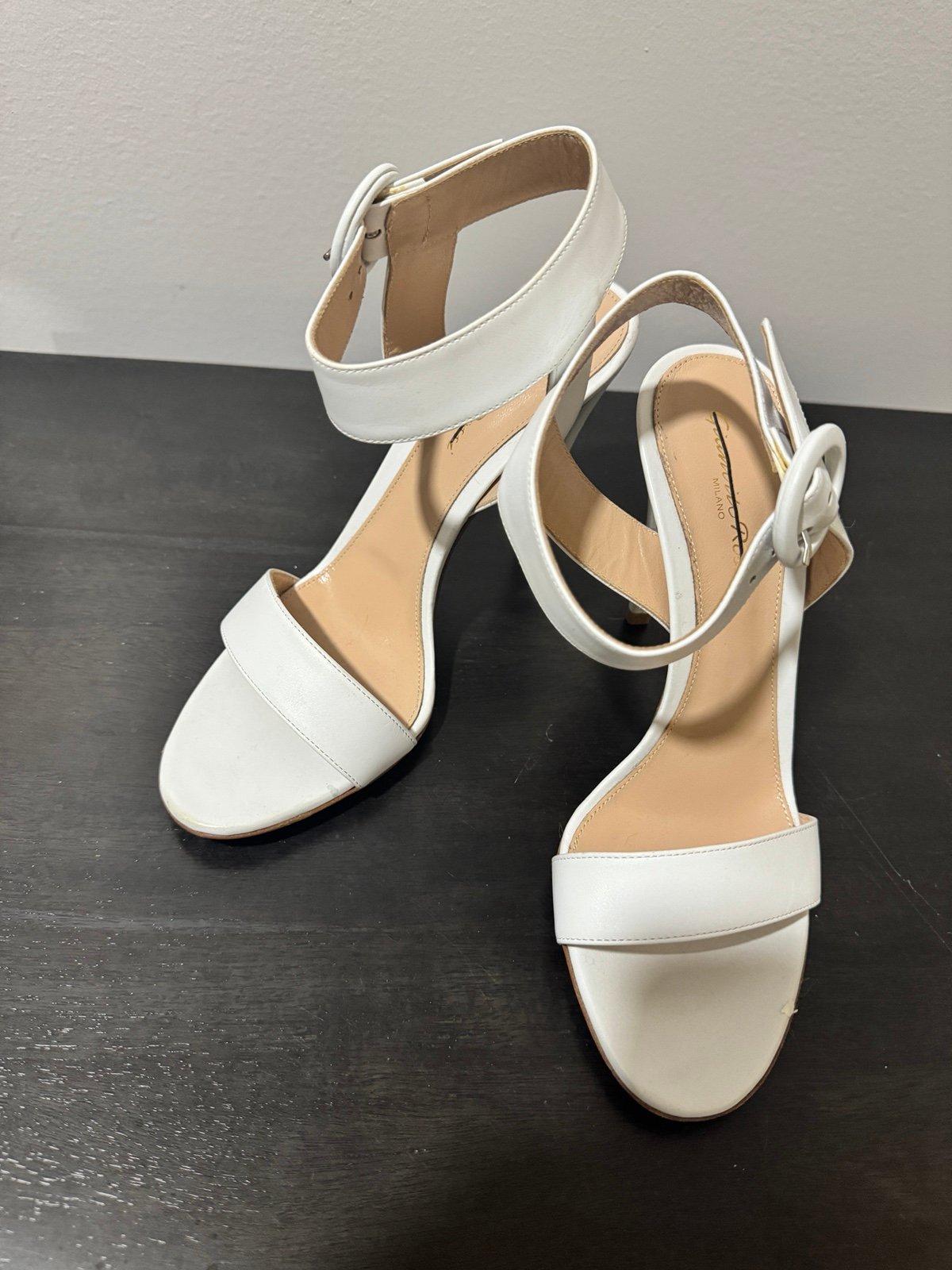 Gianvito Rossi White Portofino 105 Strappy Sandals