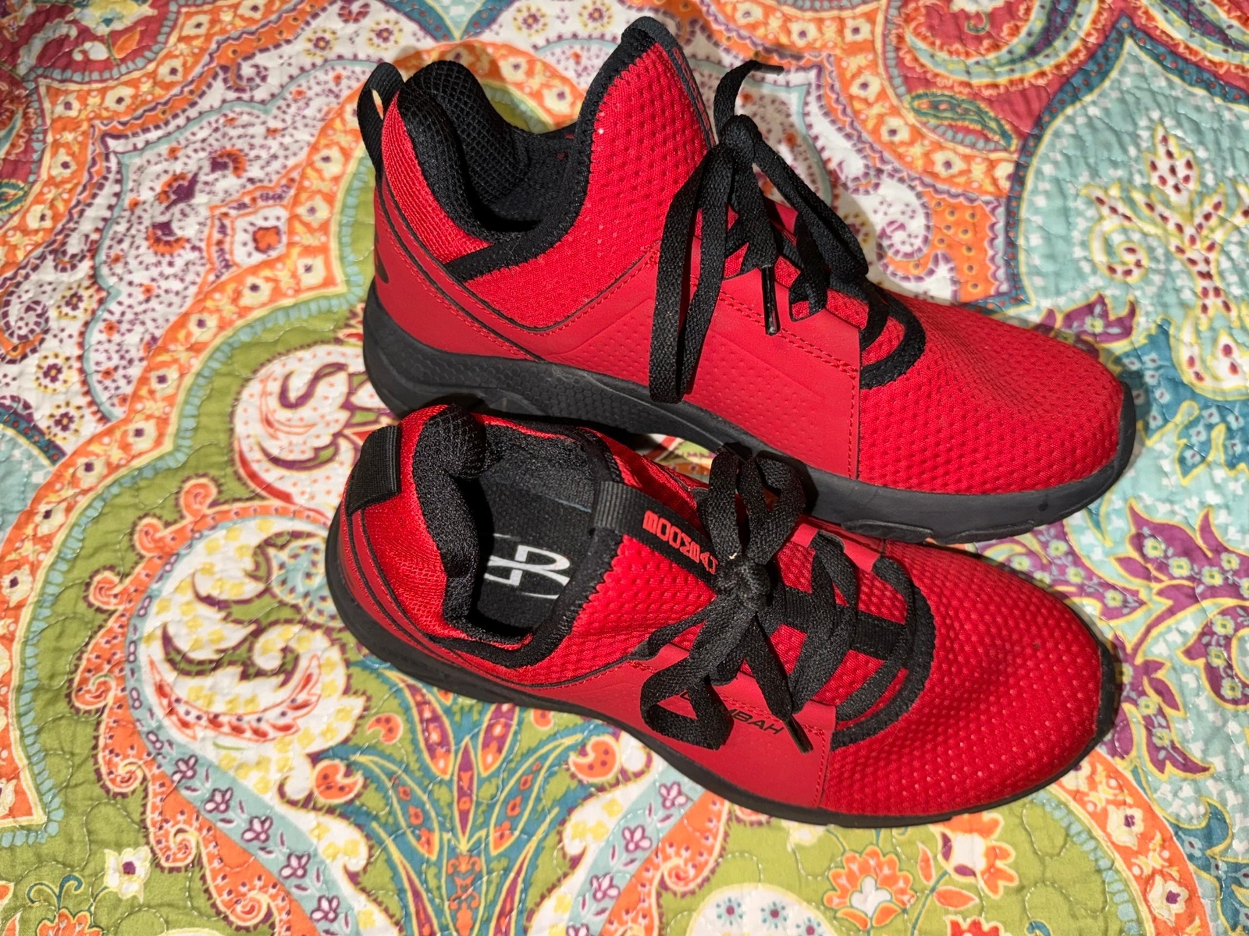 Bombah red and black shoes