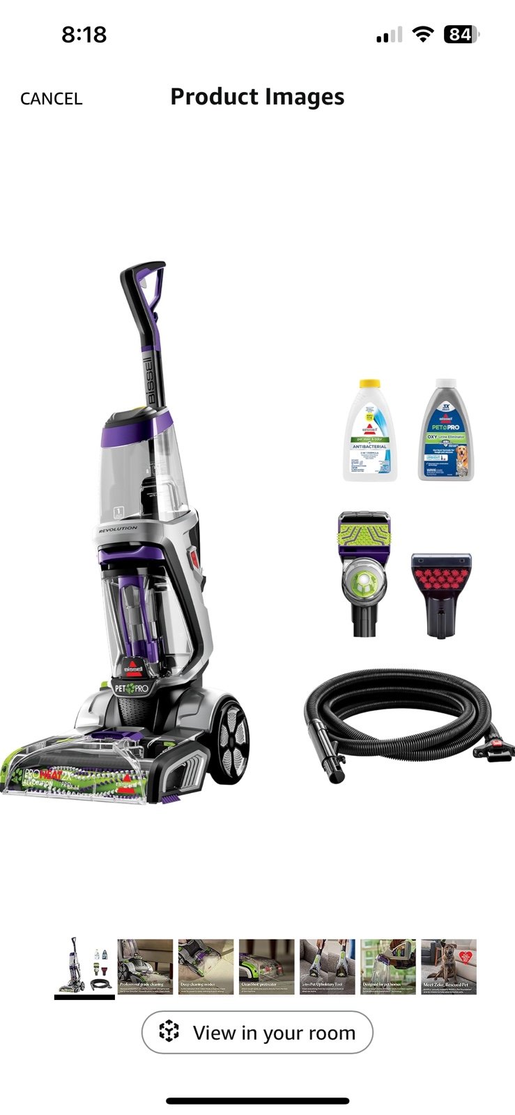 BISSELL ProHeat 2X Revolution Pet Pro Plus, 3588F, Upright Deep Cleaner, 30-minu