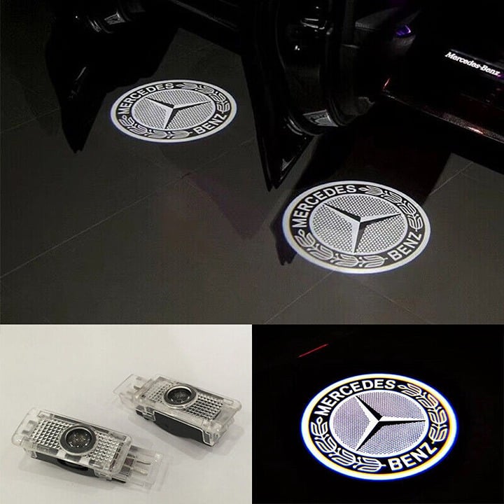 2X Mercedes-Benz LED Door Courtesy Laser Shadow Puddle Light for C W203 CLK SLR