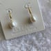 Solid 18k gold fresh water pearl hook