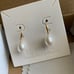 Solid 18k gold fresh water pearl hook