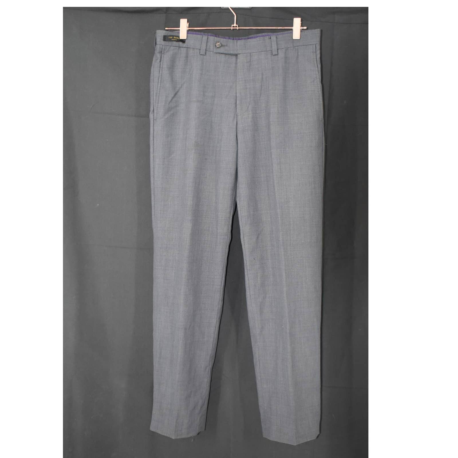 Ted Baker Grey Jarrett Pant 100% Wool Dress Pants - 33