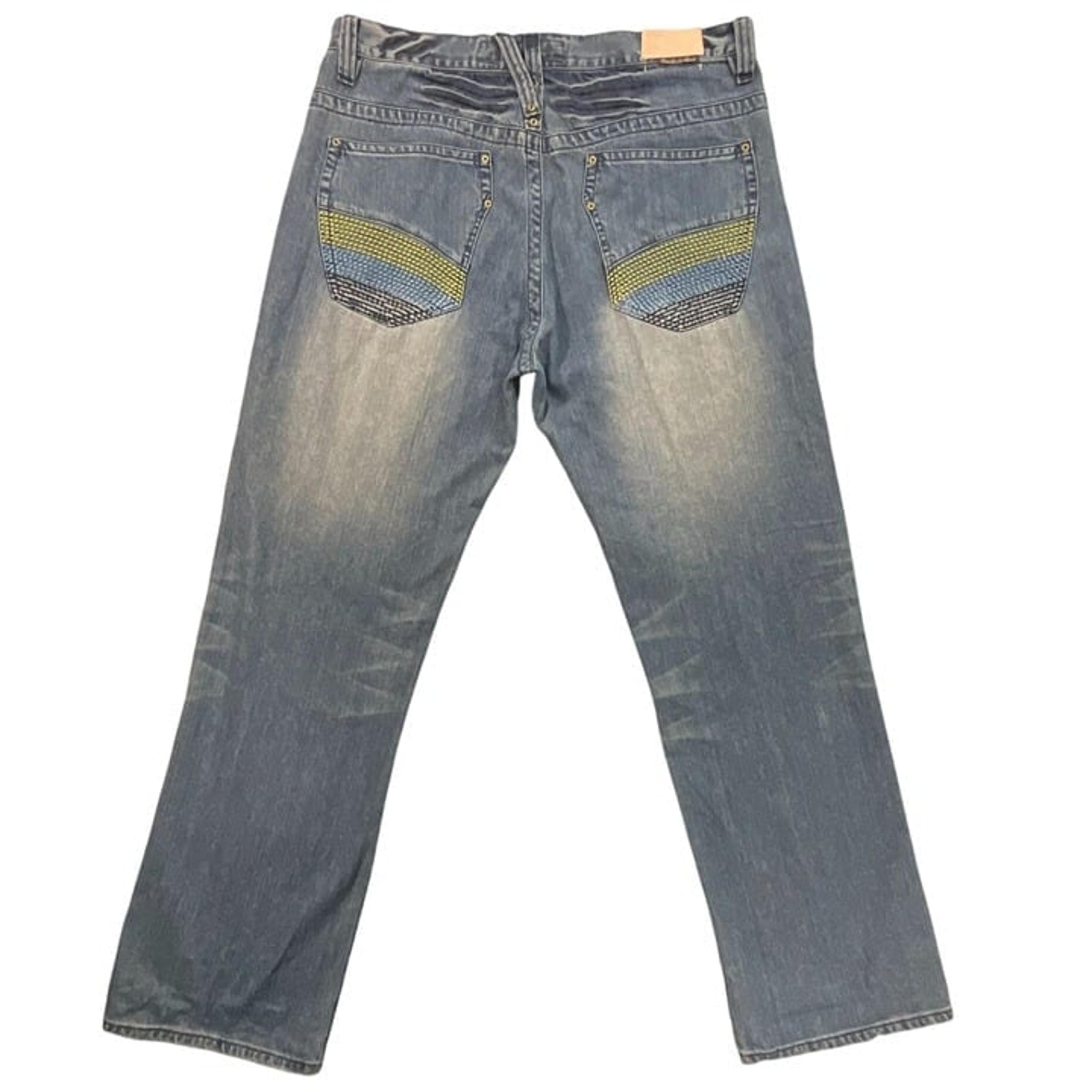 VTG Akademiks Mens Lot 009 True Fit Jean Distressed Hip Hop Streetwear Y2K Sz 36
