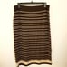 Polo by Ralph Lauren Brown/Cream Striped Wool Blend Midi Skirt w/Slit Size XXL N