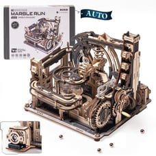 ROKR Marble Run Electric Model Toys Marble Spaceport Wooden 3D Puzzle for Adults