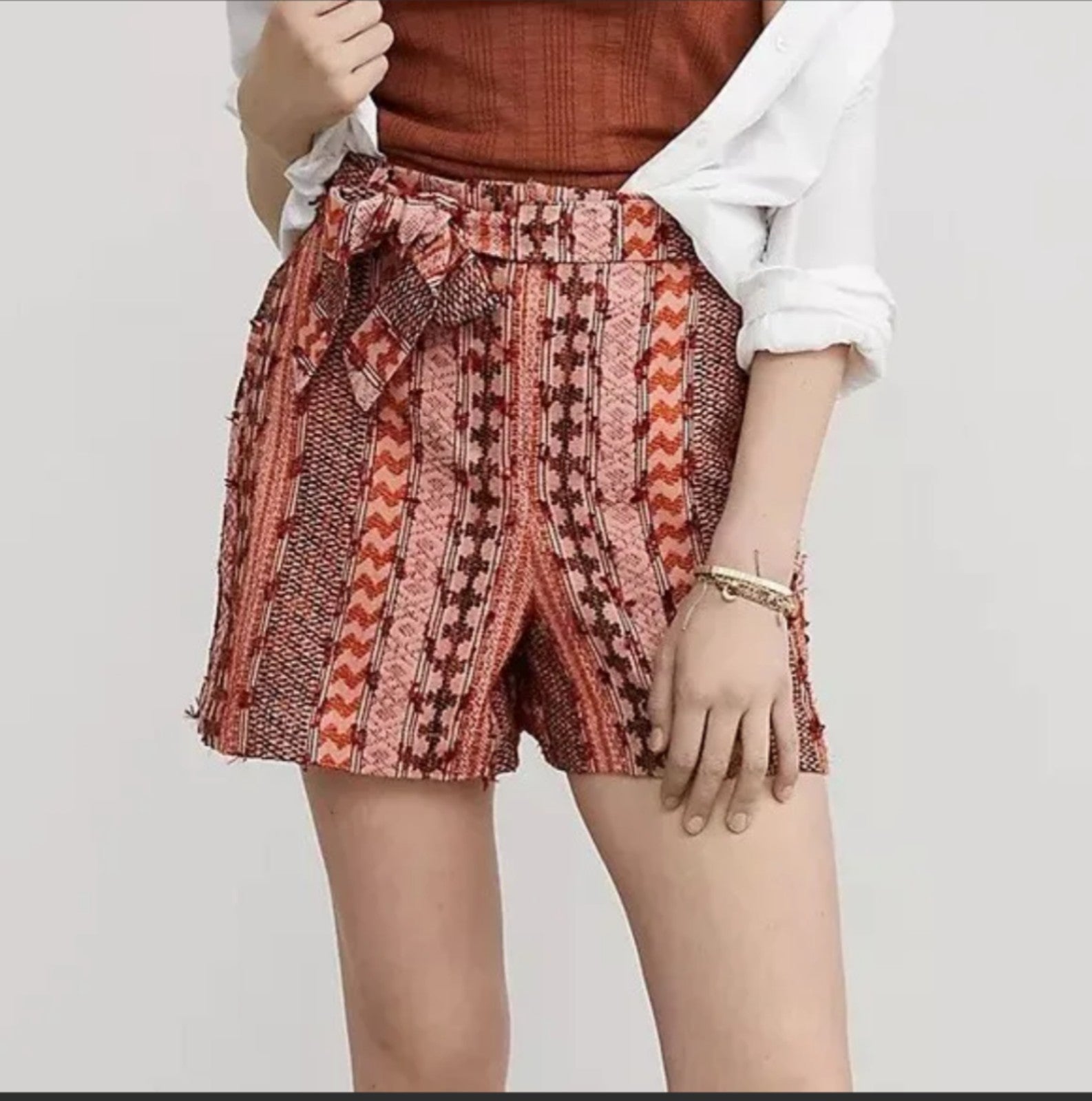 Anthropologie Eva Franco NEW Mila Textured High Waist Shorts Women’s 8 Macedonia