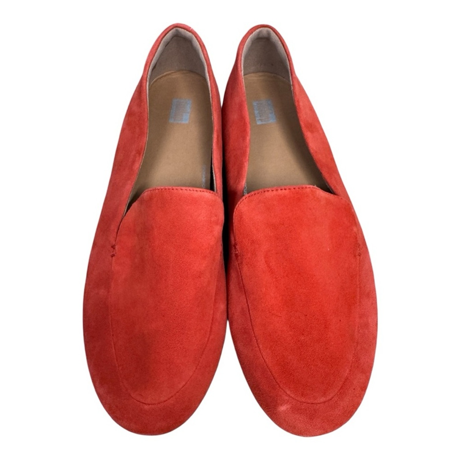 NWOB FitFlop Lena Suede Loafers Style Coral Pink Slip On Shoe Women’s Size 11