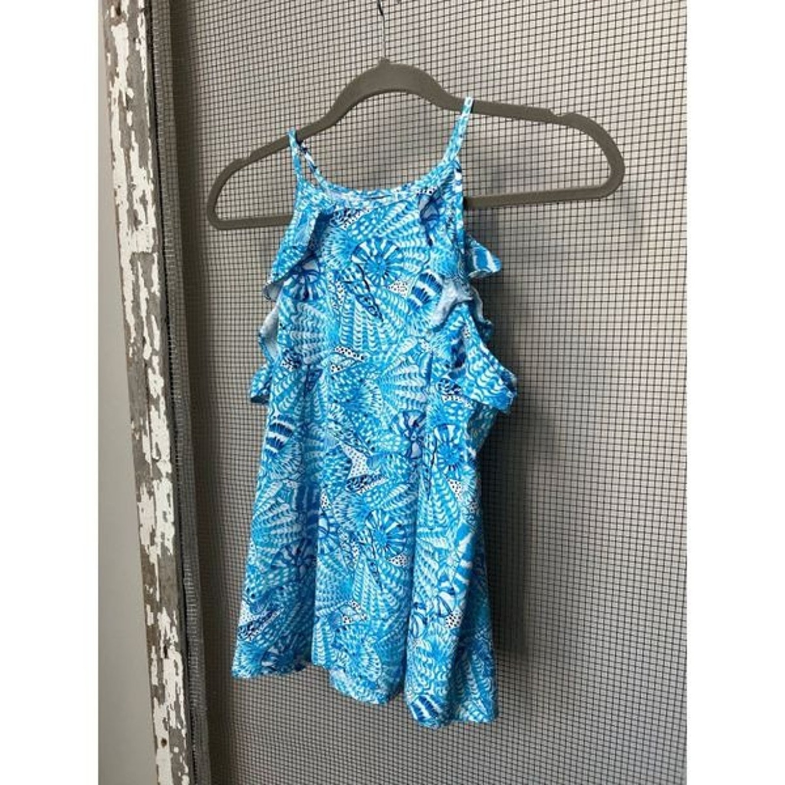 Lilly Pulitzer blue seashell tank top size medium