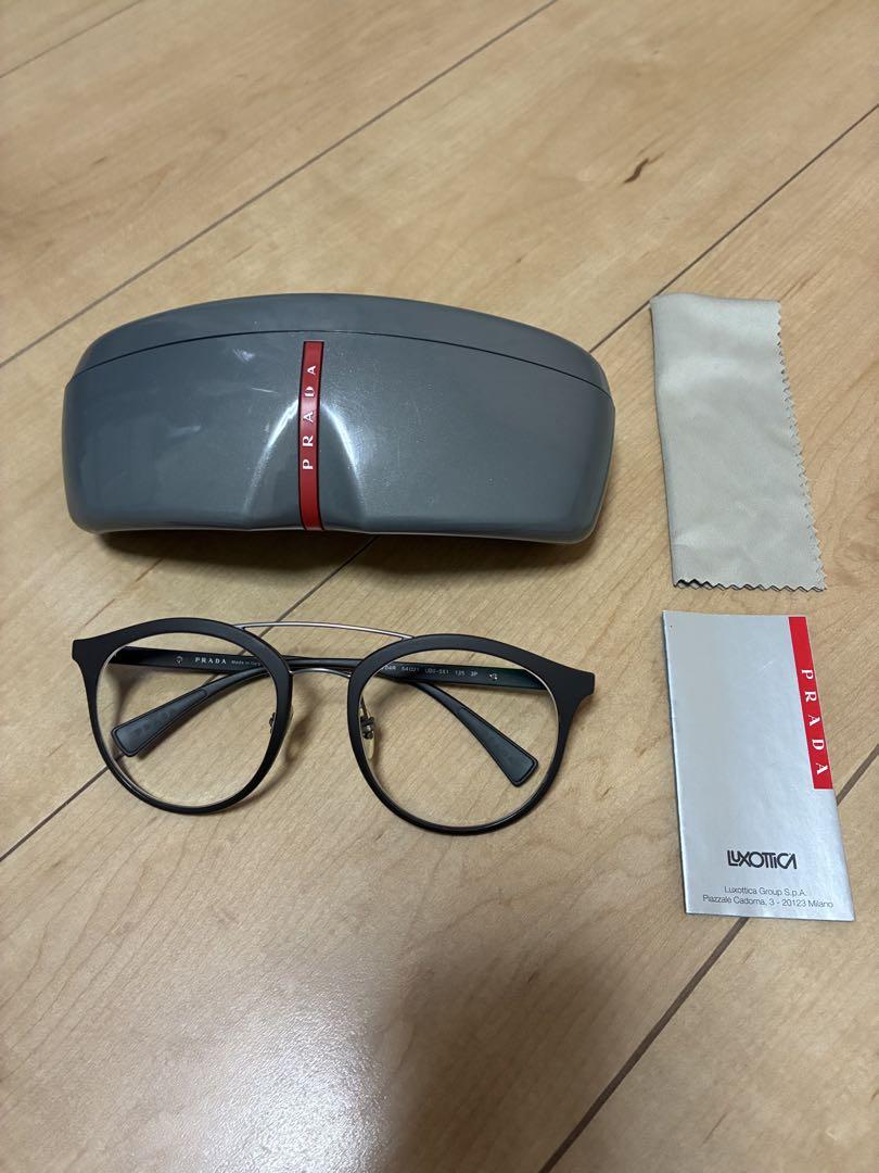 PRADA Round Frame Glasses with Case, Sunglasses