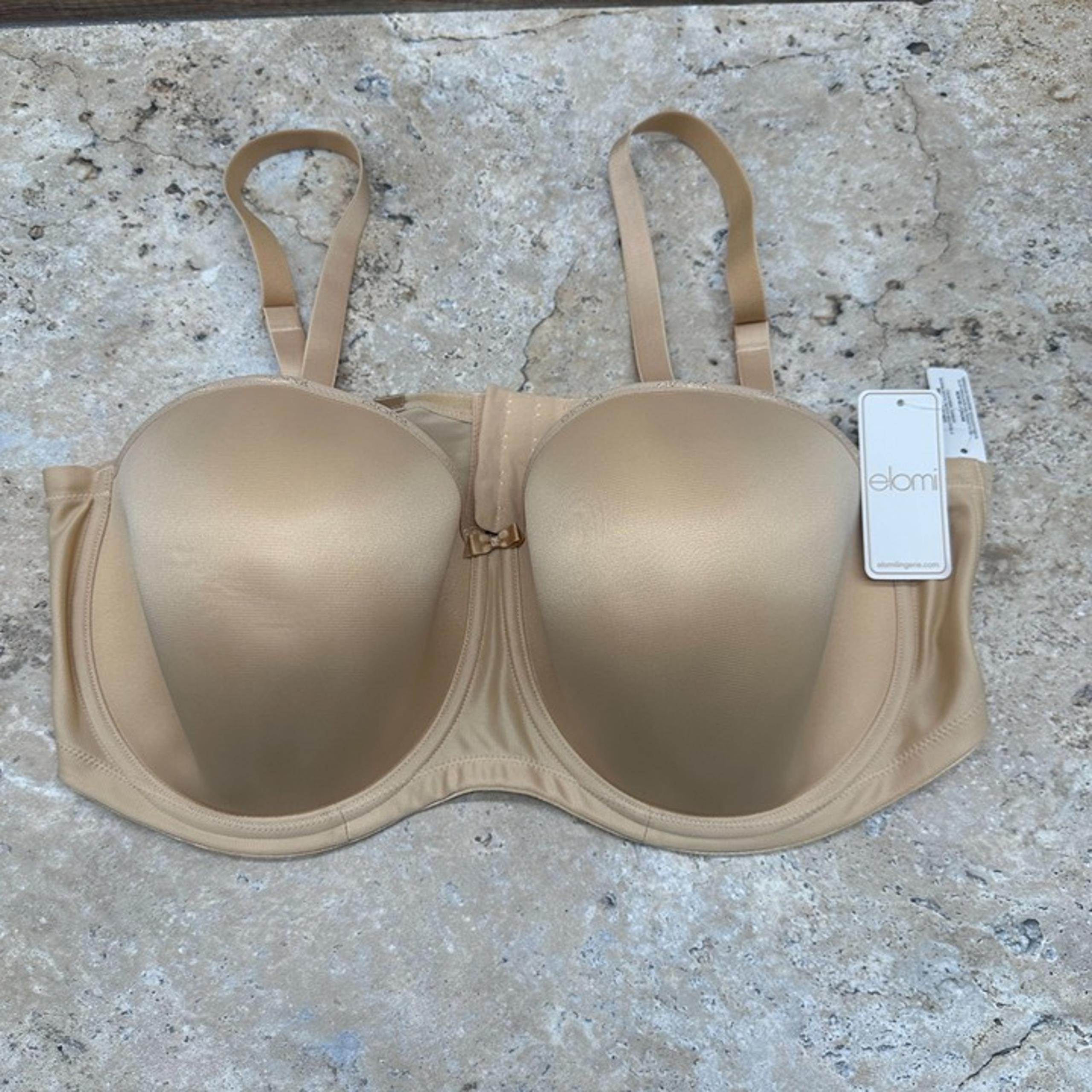 Elomi Bra Womens Size 44DDD Nude Smooth Underwire Removal Straps EL1230NUE NWT