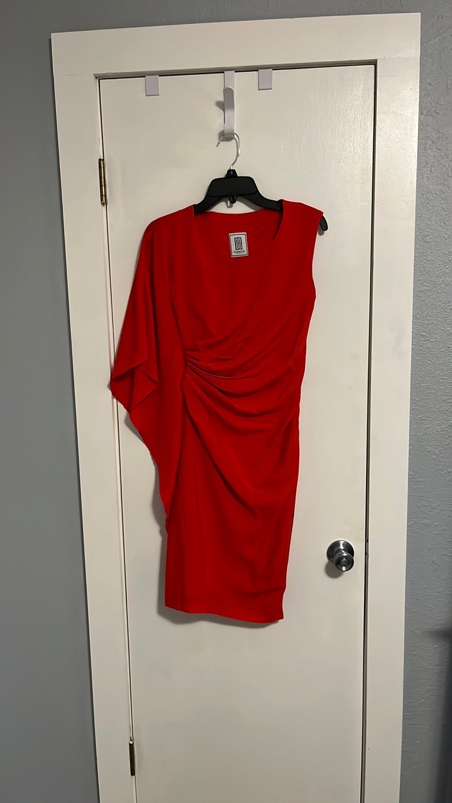NWOT-Signature by Shoedazzle Stunning Red Ruched One Shoulder Dress. Absolutely