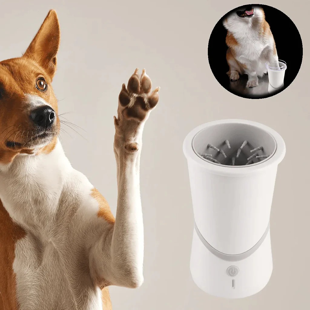 POOCH-LABS White Automatic Dog Paw Cleaner