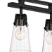 Farington 40 Wide Black Seedy Glass 5-Light Island Pendant Light