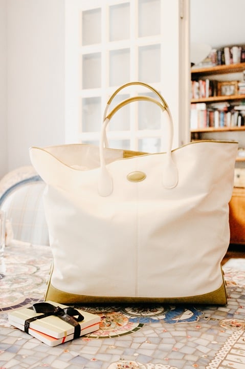 Tod’s large white canvas tote