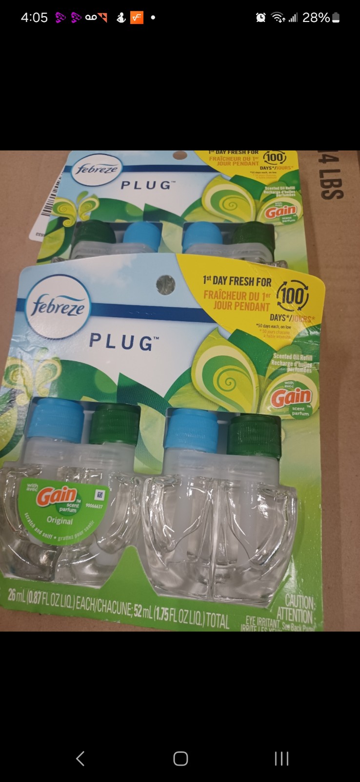 Qty 2 Febreze Plug in Gain 2ct each