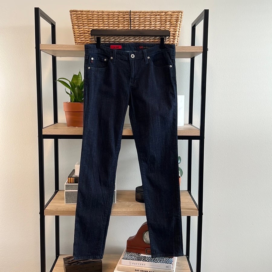 AG The Stilt Mid-Rise Dark Wash Cigarette Leg Jeans, 30R