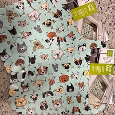 Dog themed sink mat