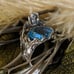 Artisan Crafted Fine Sterling Silver Blue Topaz Ring R104