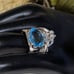 Artisan Crafted Fine Sterling Silver Blue Topaz Ring R104