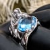 Artisan Crafted Fine Sterling Silver Blue Topaz Ring R104