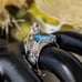 Artisan Crafted Fine Sterling Silver Blue Topaz Ring R104