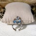 Artisan Crafted Fine Sterling Silver Blue Topaz Ring R104