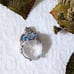 Artisan Crafted Fine Sterling Silver Blue Topaz Ring R104