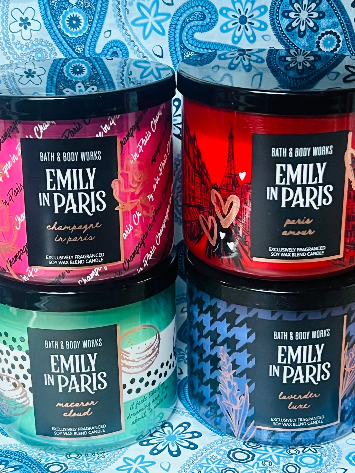 Bath & Body Works Emily In Paris 3 Wick Candle Set 4 candles
