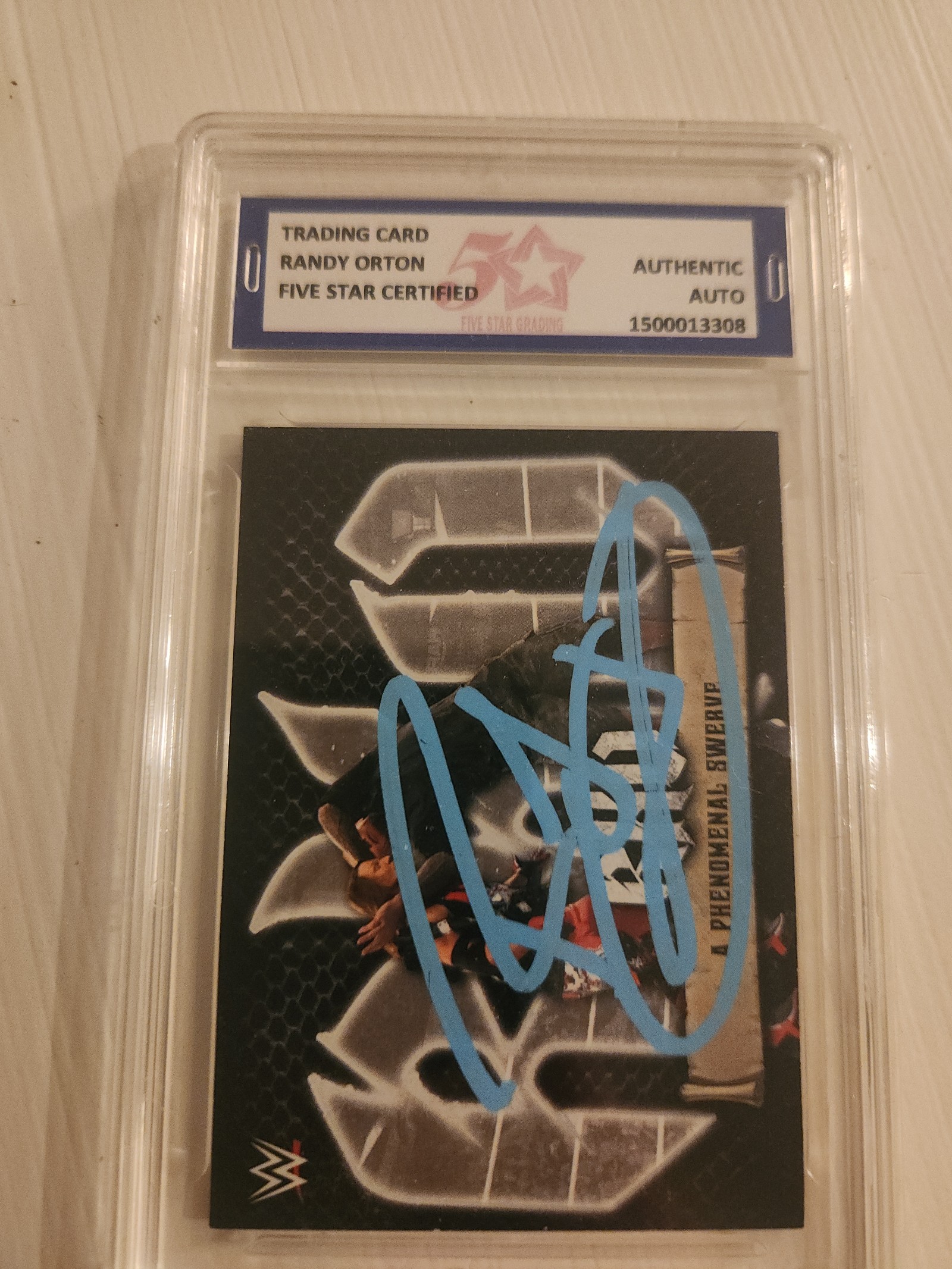 2021 Topps WWE auto card of Randy Orton