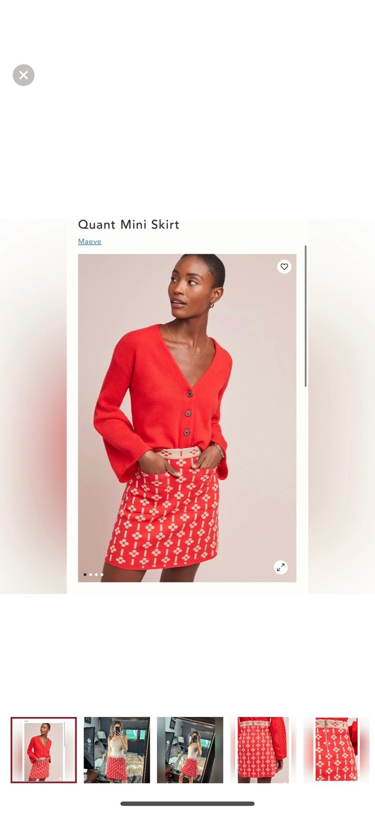 Maeve Quant Mini Skirt, Medium