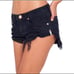 One Teaspoon Burgundy Denim Cuff Button Fly Shorts