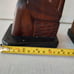 Vintage Wooden Hand Carved Bookends Monks