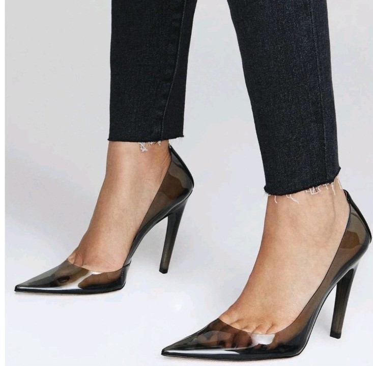 GOOD American Cinder-F*CKING-RELLA Pump In Light Smoke Size 7.5/8.5