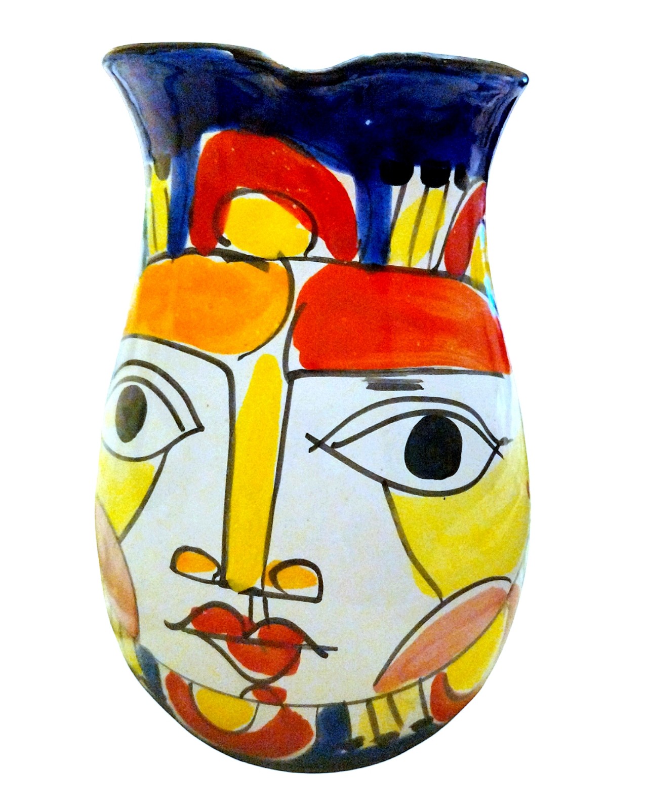 Pier 1 Imports Pitcher 1970s Italian La Musa Sunface 9.5 tall