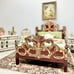 Vintage Art Nouveau Dollhouse Bed, Vintage Miniature Bed, Dollhouse Double Bed -