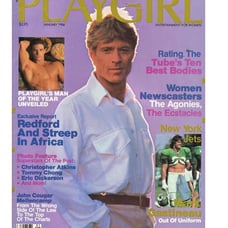 PLAYGIRL January 1986 Robert Redford NEW YORK JETS Mark Gastineau Girls dad NUDE