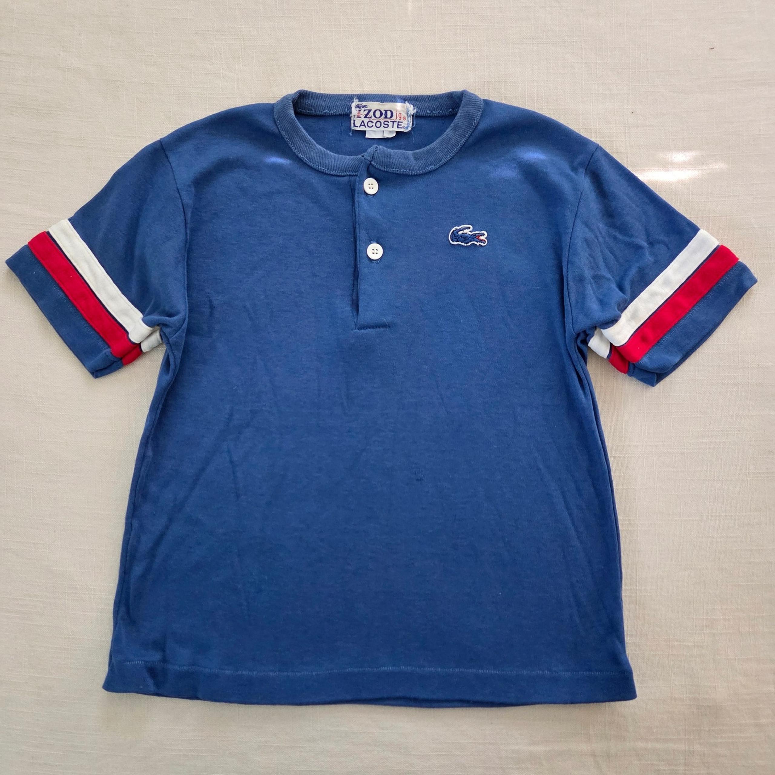 Vintage Lacoste Blue Tee kids 6/7 *flaw