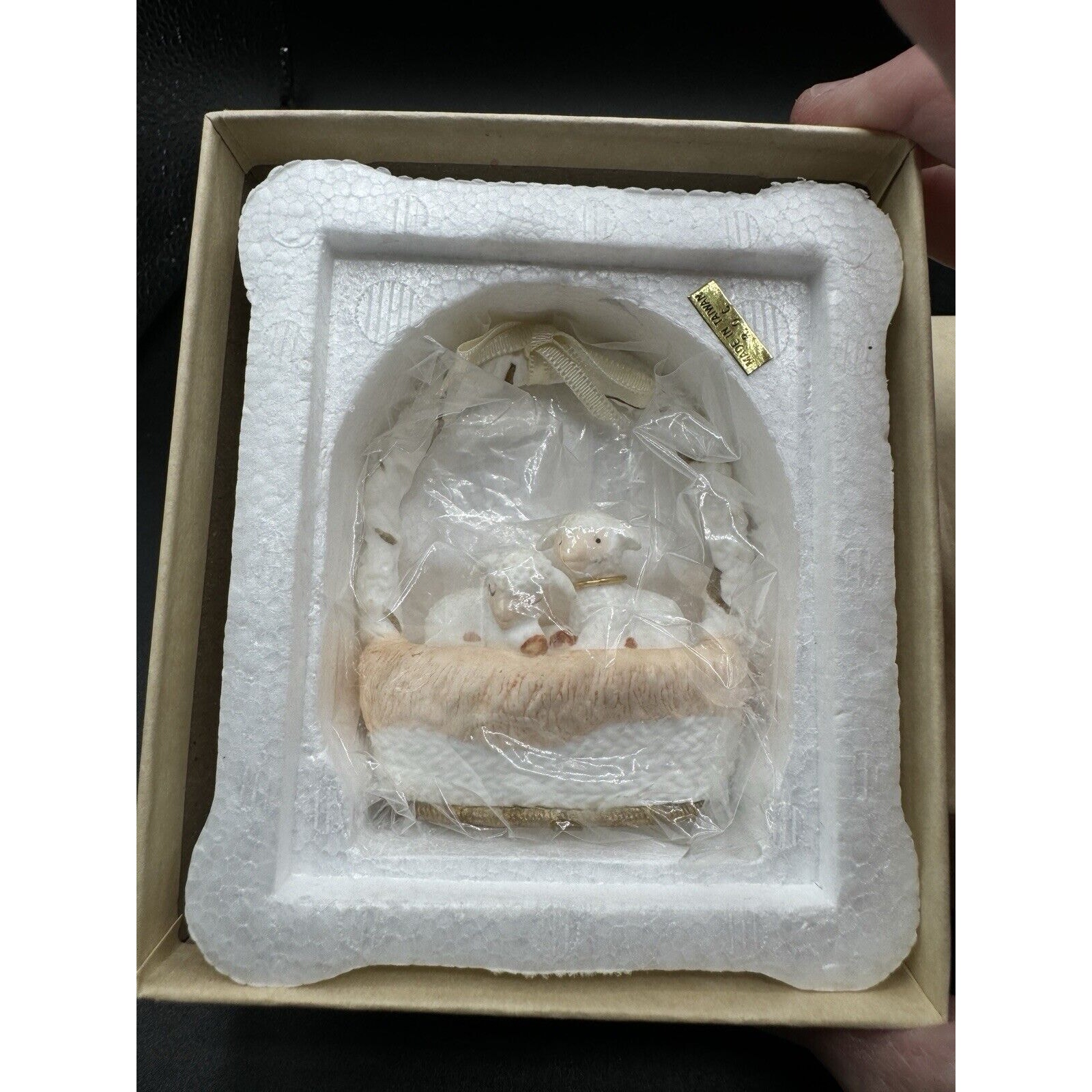 Brand New 1987 Hallmark Ornament Christmas is Gentle Limited Ed Bone China -24D