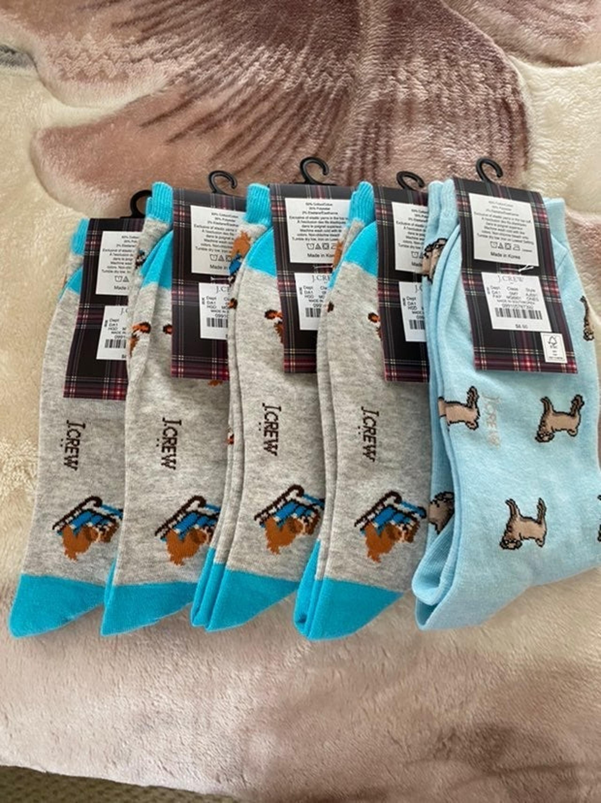 5 pairs J.Crew trouser one size socks