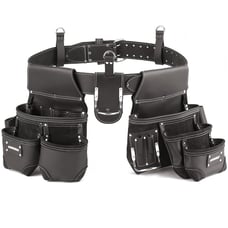 Oil-Tanned Leather 11-Pocket Tool Belt