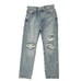 We The Free Bren Boyfriend Light Wash Distressed Button Fly Jeans Size 26