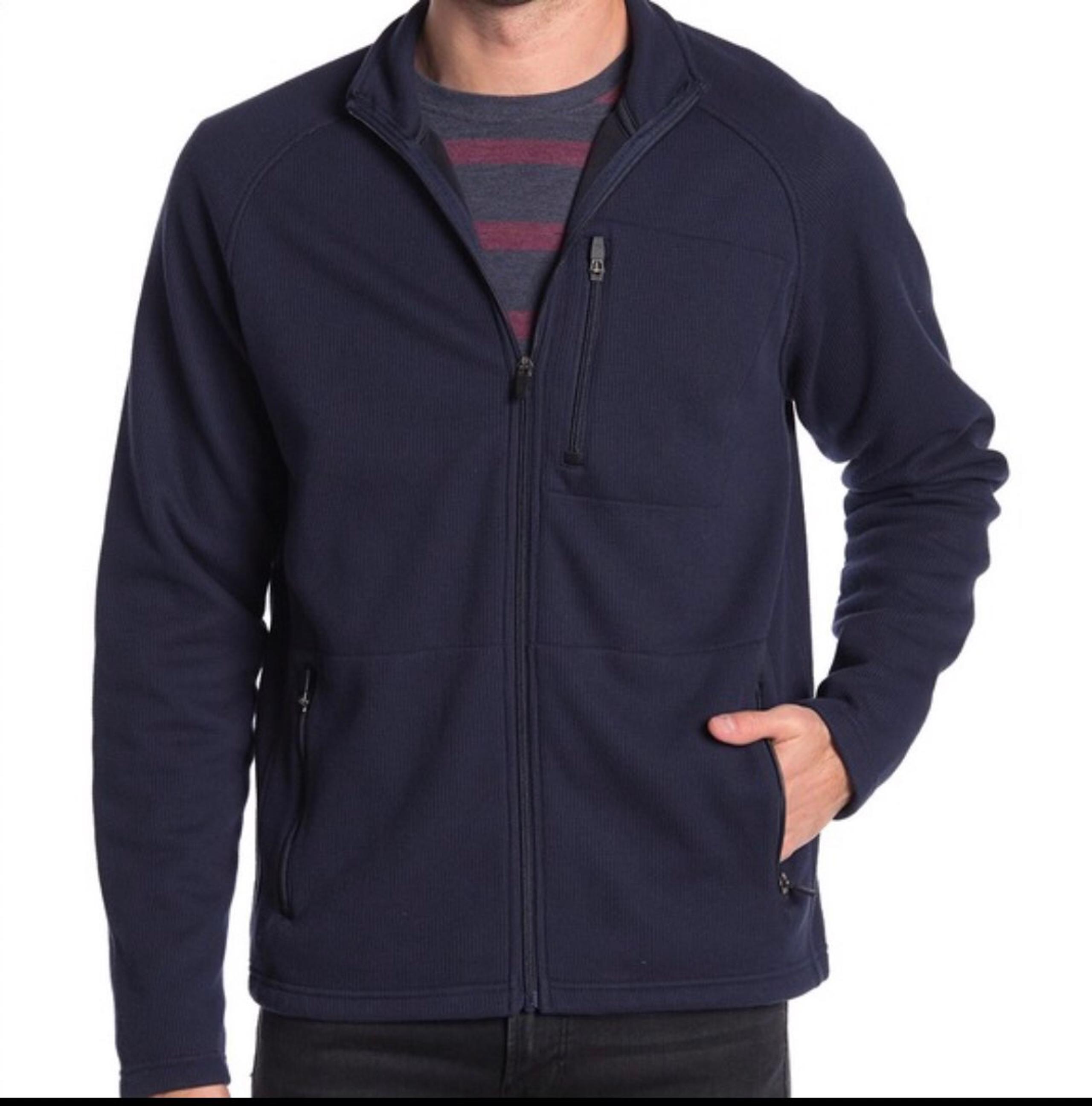 Tailor Vintage Waffle Bonded Fleece Full Zip Jacket Sz. M