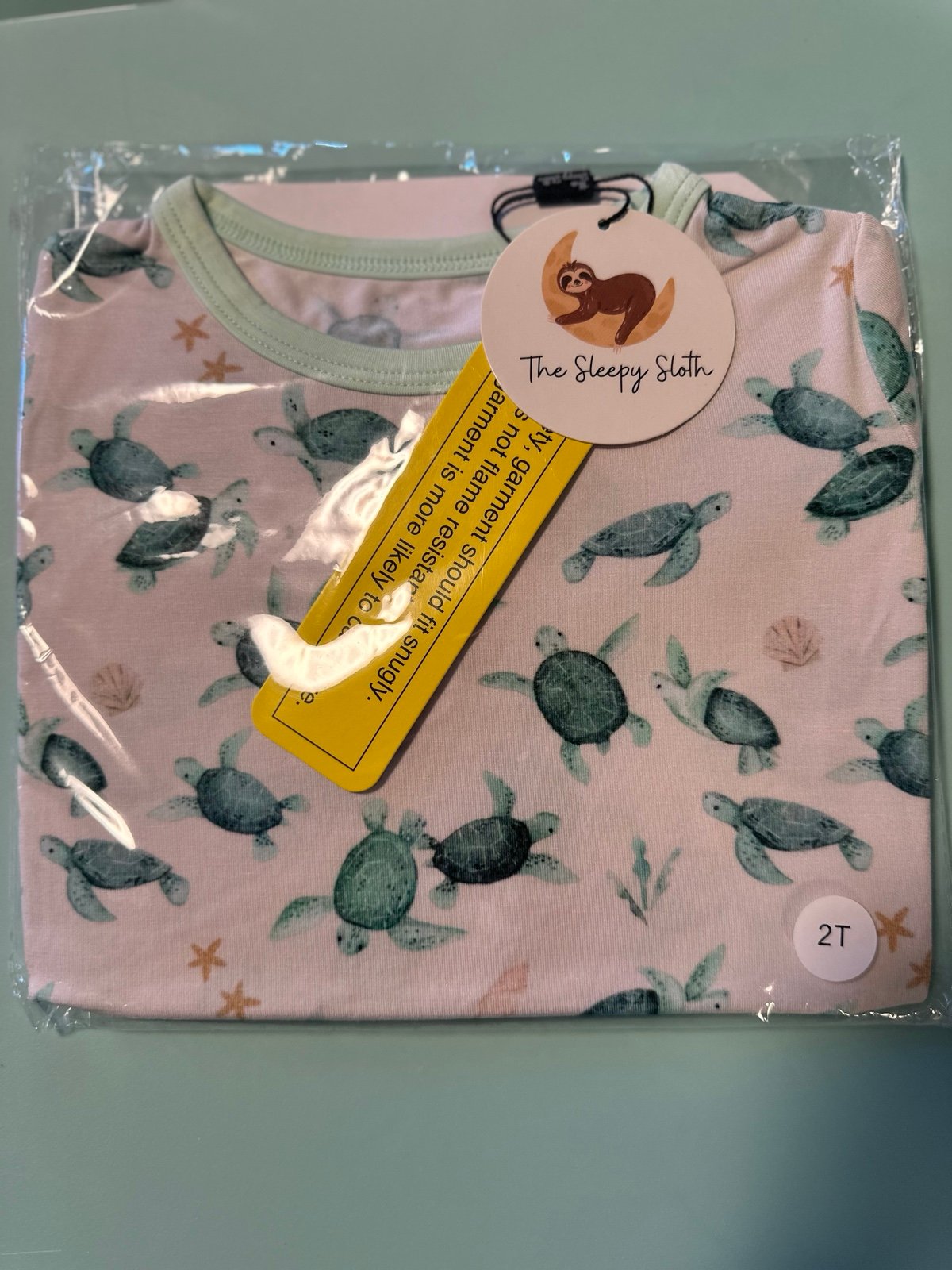 The Sleepy Sloth Turtley Chill 2pc LS Pants Set 2T