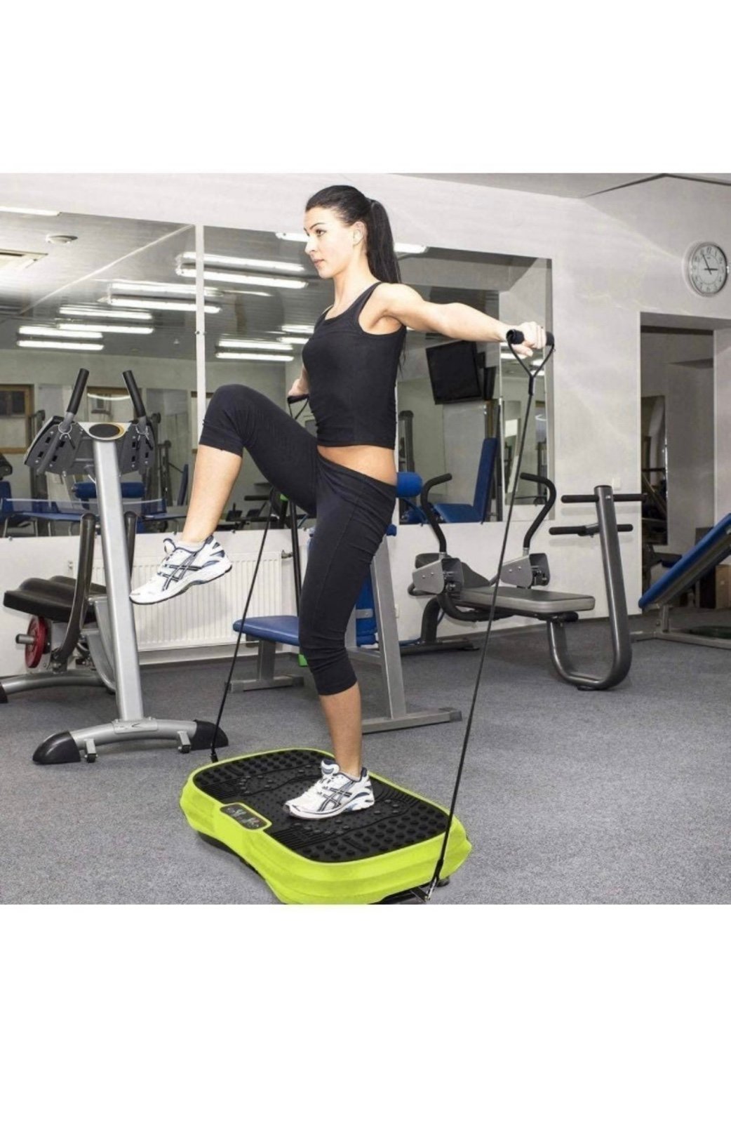 MUCHOO Vibration Plate Fitness Machine Whole Body Workout Platform Machine w/Loo