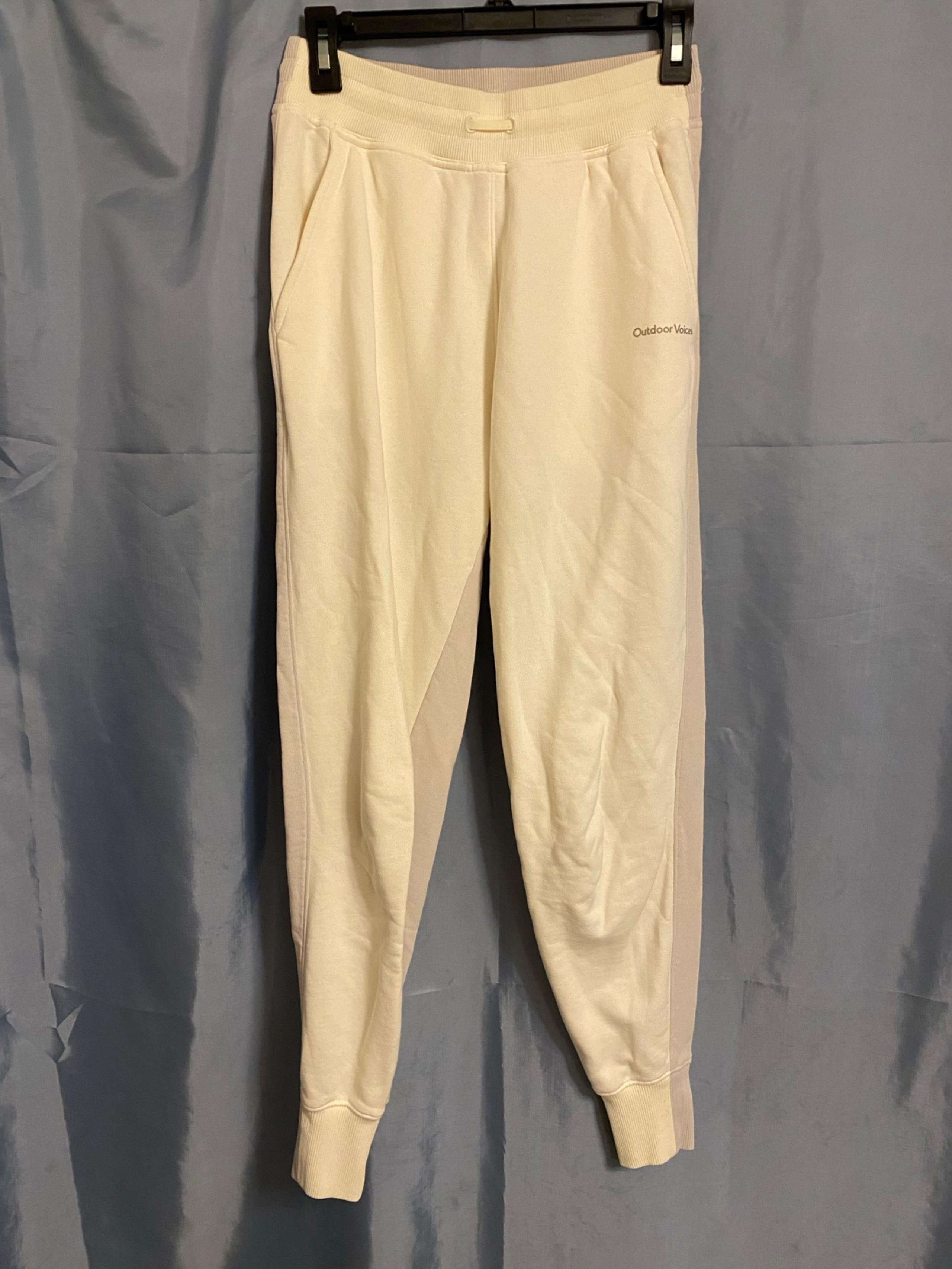Outdoor Voices women’s 2 tone beige Sweatpants SzSmall elastic waist and ankles