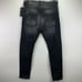 Jared Lang Mens Atelier Skinny Washed Distressed Stretch Denim Jeans Black 34