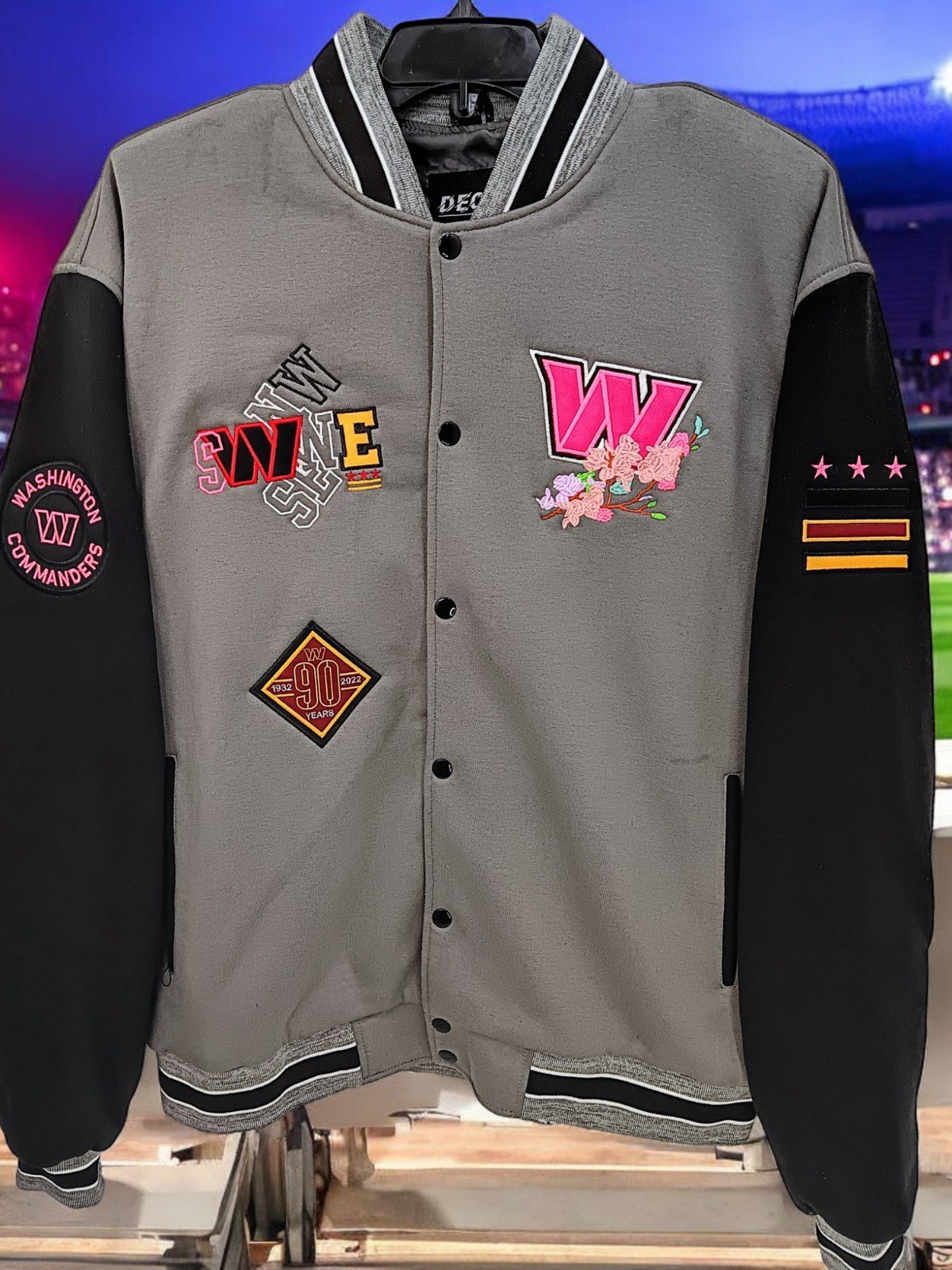 Cherry Blossom Special Edition Commanders Varsity Jacket