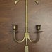 Vintage Solid Brass Two Arm Candle Sconce