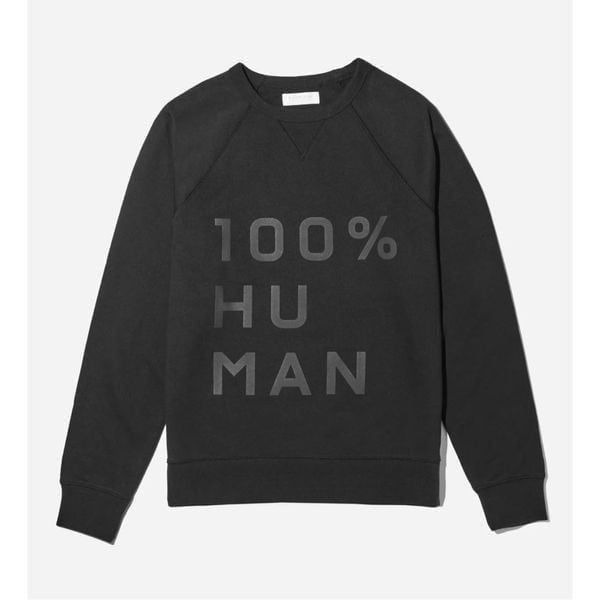 Everlane The 100% Human Typography Sweatshirt Black Size M